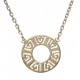 Collier plaqué or - cercle 1,3cm - motif indien - 40+5cm