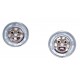 Boucles d'oreille acier - nacre - email - smileys