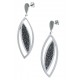 Boucles d'oreille acier - cristal rock