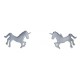 Boucles d'oreille argent rhodié 1g - licorne