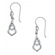 Boucles d'oreille argent rhodié 2,3g - zircons