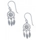 Boucles d'oreille argent rhodié 2,3g - attrape rêves - diamètre 10mm - zircons -