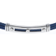 Bracelet acier - 3 cables acier bleu - 19,5+1,5cm - réglable