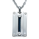 Collier acier - câble acier bleu - 45+5cm