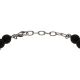Bracelet acier -  verre de murano - 19+4cm