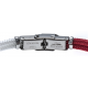 Bracelet acier nœud marin - corde nautique - blanc et rouge - 21,5cm - réglable