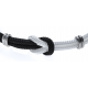 Bracelet acier nœud marin - corde nautique - bland et noir - 21,5cm - réglable