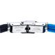 Bracelet acier nœud marin - corde nautique - bleu foncé et bleu clair - 21,5cm - réglable