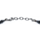 Bracelet acier 2 tons - hématite - 19+4cm