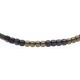 Bracelet acier - hématite noir et doré (4x4) enrobé - 19+4cm