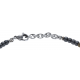 Bracelet acier - hématite noir et doré (4x1) enrobé - 19+4cm