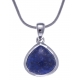 Collier argent rhodié 4,7g - lapis lazuli - 45+5cm