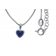 Collier argent rhodié 3,1g - lapis lazuli - 40+5cm