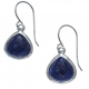 Boucles d'oreille argent rhodié 2,2g - lapis lazuli