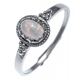 Bague argent rhodié 1,4g - opal synthétique - T50 à 60