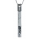 Collier argent rhodié 2g - howlite - 40+5cm