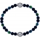 Apollon - Collection MiX-bracelet agate teintée verte-pierre de lave 6mm-10,75cm+agate teintée verte-pierre de lave 6mm-10,75cm
