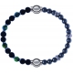 Apollon - Collection MiX - bracelet combinable agate teintée verte - pierre de lave 6mm - 10,75cm + hématite 6mm - 10cm