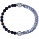 Apollon - Collection MiX - bracelet combinable oeil de tigre - pierre de lave 6mm - 10,75cm + chaines - 10,25cm