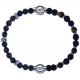 Apollon - Collection MiX - bracelet combinable labradorite 6mm - 10cm + oeil de tigre - pierre de lave 6mm - 10,75cm