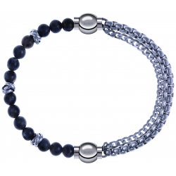 Apollon - Collection MiX - bracelet combinable labradorite 6mm - 10cm + chaines - 10,25cm