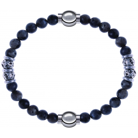 Apollon - Collection MiX - bracelet combinable sodalite 6mm - 10cm + sodalite 6mm - 10cm