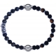 Apollon - Collection MiX - bracelet combinable sodalite 6mm - 10cm + oeil de tigre - pierre de lave 6mm - 10,75cm