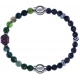 Apollon - Collection MiX - bracelet combinable agate verte 6mm - Bouddha - 10cm + labradorite 6mm - 10cm