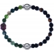 Apollon - Collection MiX - bracelet combinable agate verte 6mm - Bouddha - 10cm + oeil de tigre - pierre de lave 6mm - 10,75cm