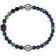 Apollon - Collection MiX - bracelet combinable agate verte 6mm - Bouddha - 10cm + hématite 6mm - 10cm
