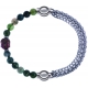 Apollon - Collection MiX - bracelet combinable agate verte 6mm - Bouddha - 10cm + chaines - 10,25cm