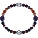 Apollon - Collection MiX - bracelet combinable agate marron 6mm - Bouddha - 10cm + agate marron 6mm - Bouddha - 10cm