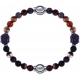 Apollon - Collection MiX - bracelet combinable agate marron 6mm - Bouddha - 10cm + agate marron 6mm - Bouddha - 10cm