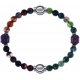 Apollon - Collection MiX - bracelet combinable agate marron 6mm - Bouddha - 10cm + agate verte 6mm - Bouddha - 10cm