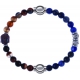 Apollon - Collection MiX - bracelet combinable agate marron 6mm - Bouddha - 10cm + labradorite 6mm - 10cm