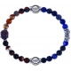 Apollon - Collection MiX - bracelet combinable agate marron 6mm - Bouddha - 10cm + labradorite 6mm - 10cm