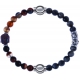 Apollon - Collection MiX - bracelet combinable agate marron 6mm - Bouddha - 10cm + sodalite 6mm - 10cm