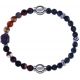 Apollon - Collection MiX - bracelet combinable agate marron 6mm - Bouddha - 10cm + labradorite 6mm - 10cm