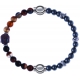 Apollon - Collection MiX - bracelet combinable agate marron 6mm - Bouddha - 10cm + hématite 6mm - 10cm