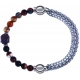 Apollon - Collection MiX - bracelet combinable agate marron 6mm - Bouddha - 10cm + chaines - 10,25cm