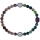 Apollon - Collection MiX - bracelet combinable agate jaspe 6mm - 10,25cm + agate verte 6mm - Bouddha - 10cm