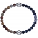 Apollon - Collection MiX - bracelet combinable agate jaspe 6mm - 10,25cm + sodalite 6mm - 10cm