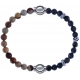 Apollon - Collection MiX - bracelet combinable agate jaspe 6mm - 10,25cm + labradorite 6mm - 10cm