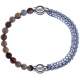 Apollon - Collection MiX - bracelet combinable agate jaspe 6mm - 10,25cm + chaines - 10,25cm
