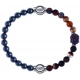 Apollon - Collection MiX - bracelet combinable hématite 6mm - 10,25cm + agate marron 6mm - Bouddha - 10cm