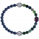 Apollon - Collection MiX - bracelet combinable hématite 6mm - 10,25cm + agate verte 6mm - Bouddha - 10cm