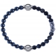 Apollon - Collection MiX - bracelet combinable hématite 6mm - 10,25cm + sodalite 6mm - 10cm