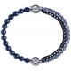 Apollon - Collection MiX - bracelet combinable hématite 6mm - 10,25cm + chaines 2 tons noir et blancs - 10,25cm