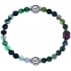 Apollon - Collection MiX - bracelet combinable agate indienne teintée 6mm - 10,25cm + agate verte 6mm - Bouddha - 10cm