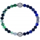 Apollon - Collection MiX - bracelet combinable agate indienne teintée 6mm - 10,25cm + labradorite 6mm - 10cm